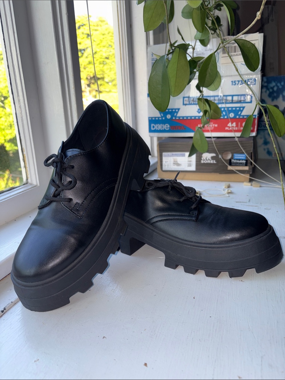 ASOS Black Leather Lace-Up Derby Shoes